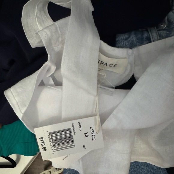 L Space white Long Island Top linen xs - Picture 5 of 5